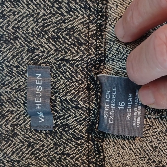 Vanhuesen  Tweed  Gray Casual Pants Sz 16 Stretch - Picture 4 of 8
